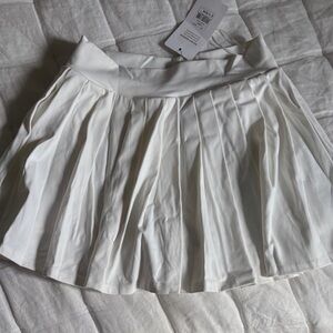 Elegant White Pleated Skort